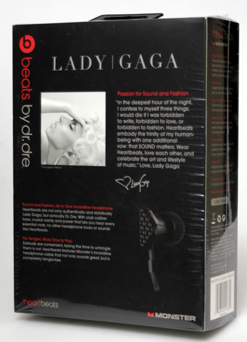 八6039【未使用品】 heart beats LADY GAGA イヤホン Beats by Dr. Dre Lady GaGa Heartbeats Earphones - Chrome